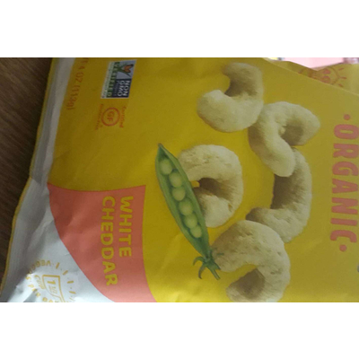 Baked Organic Pea Puffs, White Cheddar
