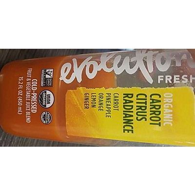 Cold-Pressed Fruit & Vegetable Juice Blend, Organic Carrot Citrus Radiance