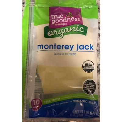 Organic Monterey Jack, Sliced Cheese