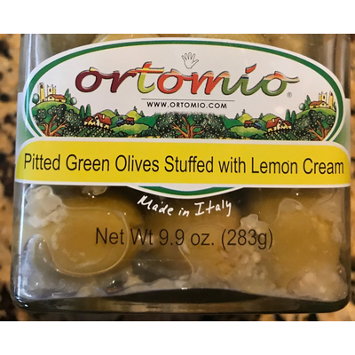 Pitted Green Olives Stuffed with Lemon Cream
