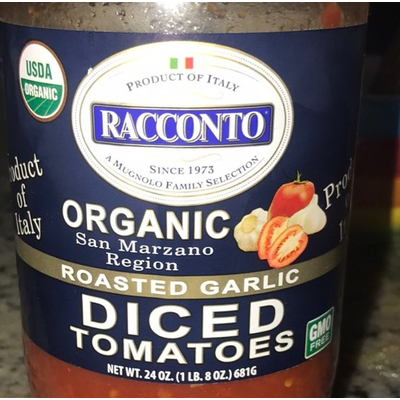Organic Diced Tomatoes, Roasted Garlic