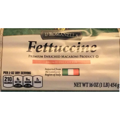 Fettuccine Bronze Die Cut #28 Premium Enriched Macaroni Product