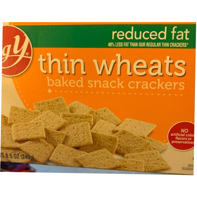 Baked Snack Crackers, Thin Wheats