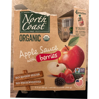 Organic Apple Sauce, with Berries