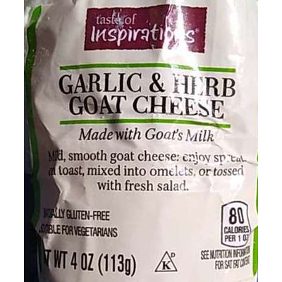 Garlic & Herb Goat Cheese, Made with Goat's Milk