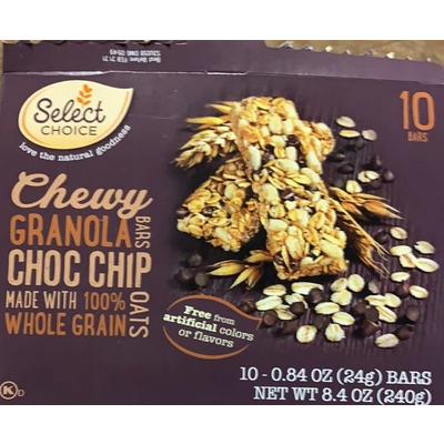 Chewy Granola Bars, Choc Chip