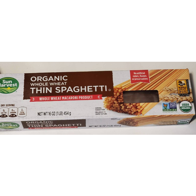 Organic Whole Wheat Thin Spaghetti