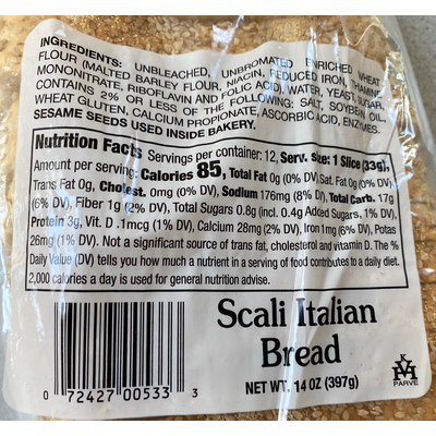Scali Italian Bread