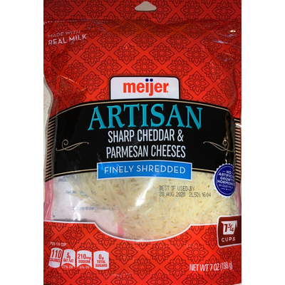 Finely Shredded Artisan Sharp Cheddar & Parmesan Cheeses