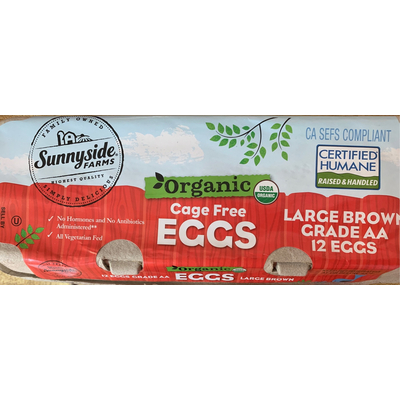 Organic Cage Free Eggs