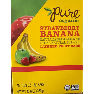 Strawberry Banana Layered Fruit Bars