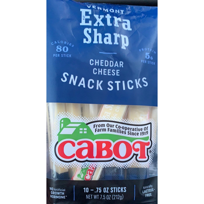 Vermont Extra Sharp Cheddar Cheese Snack Sticks