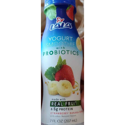 Strawberry Banana Cereal Yogurt Smoothie with Probiotics