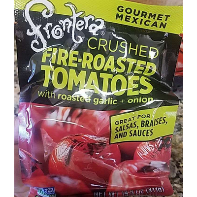 Crushed Fire-Roasted Tomatoes with Roasted Garlic Onion