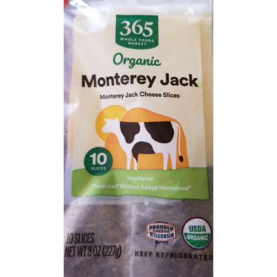 Organic Monterey Jack Cheese Slices