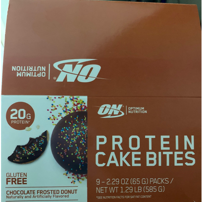 Chocolate Frosted Donut Protein Cake Bites