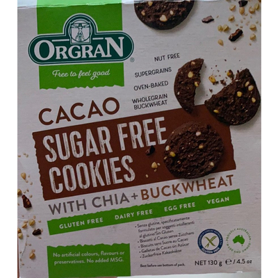 Sugar Free Cacao with Chia & Buckwheat Cookies