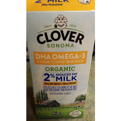 DHA Omega-3 Organic 2% Reduced Fat Milk