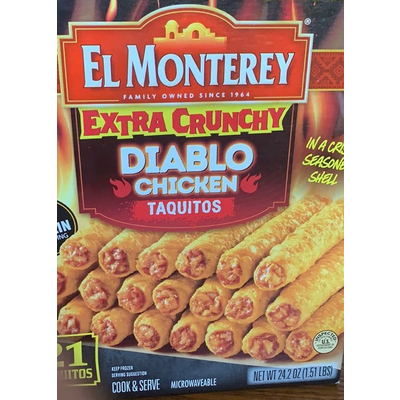 Extra Crunchy Diablo Chicken Taquitos