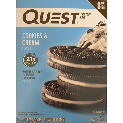 Cookies & Cream Flavor Bars