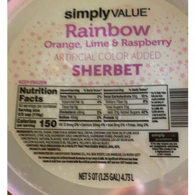 Orange , Lime & Raspberry Sherbet