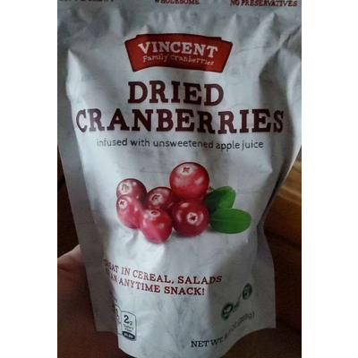 Dried Cranberries Infused with Unsweetened Apple Juice