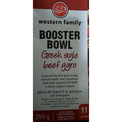 Greek Style Beef Gyro Booster Bowl