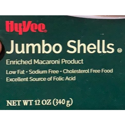 Jumbo Shells Enriched Macaroni Product
