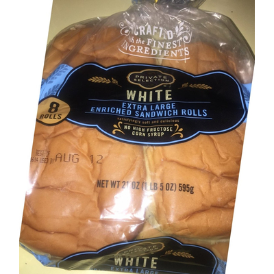 White Extra Large Enriched Sandwich Rolls