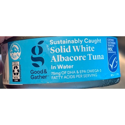 Sustainably Caught Solid White Albacore Tuna in Water