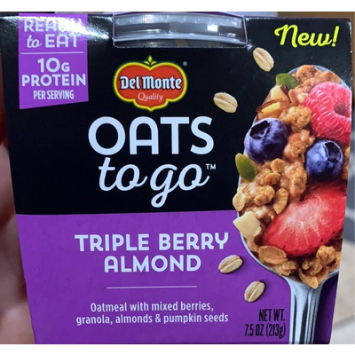 Triple Berry Almond Oats To Go