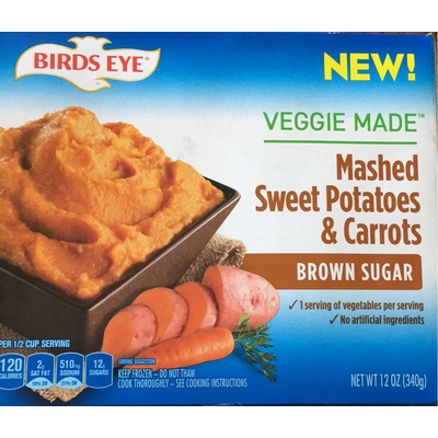 Mashed Sweet Potatoes & Carrots, Brown Sugar