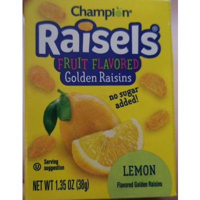 Lemon Flavored Raisels Fruit Flavored Golden Raisins