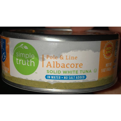 In Water No Salt Added Pole & Line Albacore Solid White Tuna
