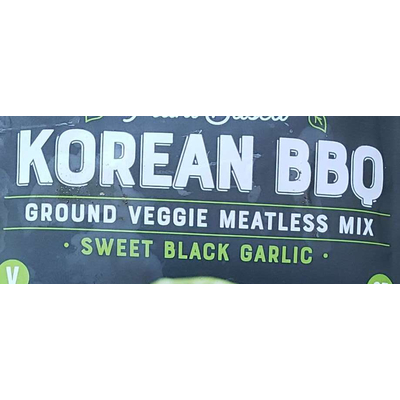Plant Based Korean BBQ Sweet Black Garlic Ground Veggie Meatless Mix