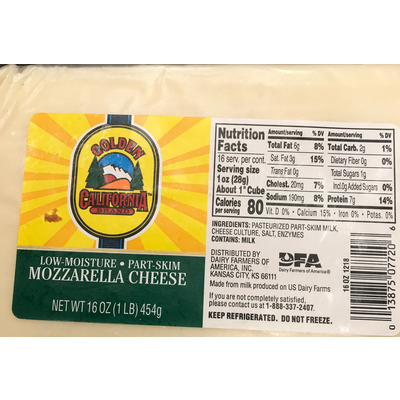 Low Moisture Part - Skim Mozzarella Cheese