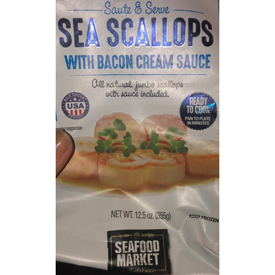 Sea Scallops with Bacon Cream Sauce