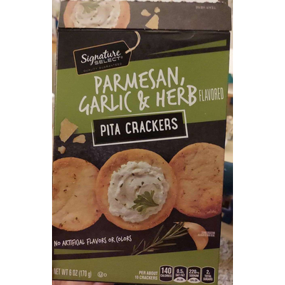 Parmesan, Garlic & Herb Flavored Pita Crackers