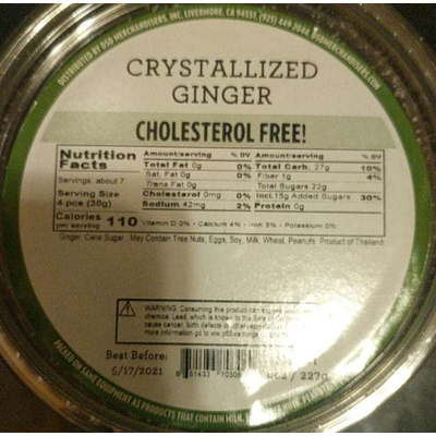 Crustallized Ginger