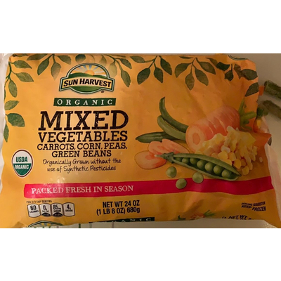 Organic Mixed Vegetables Carrots, Cornm Peas, Green Beans