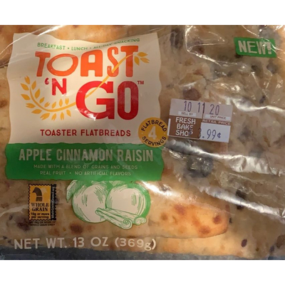 Apple Cinnamon Raisin Toaster Flatbreads