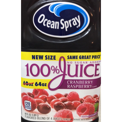 Cranberry Raspberry Flavor 100% Juice