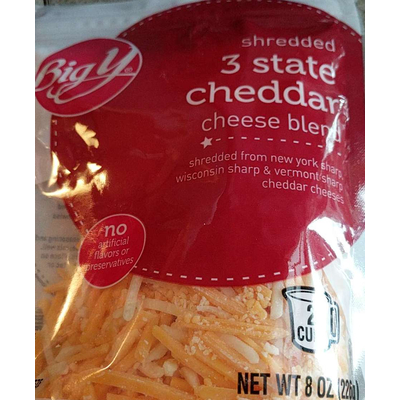 Shredded 3 State Cheddar Cheese Blend