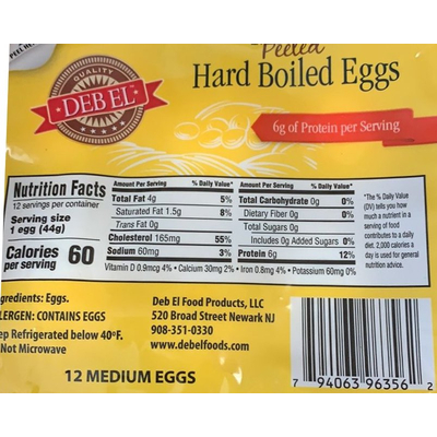 Peeled Hard Boiled Eggs