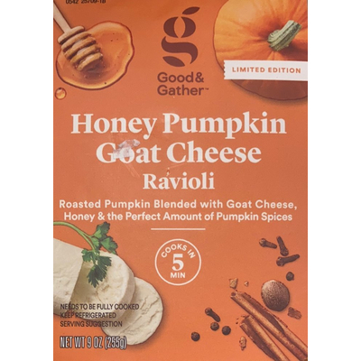 Ravioli, Honey Pumpkin Goat Cheese