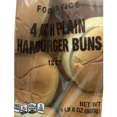 4 Inch Plain Hamburger Buns