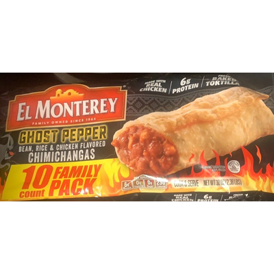 Bean Rice & Chicken Ghost Pepper Chimichangas