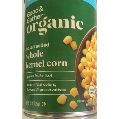 Organic Whole Kernel Corn