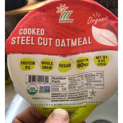 Organic Cooked Steel Cut Oatmeal