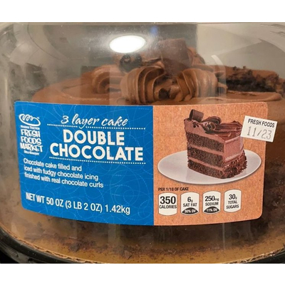 3 Layer Double Chocolate Cake